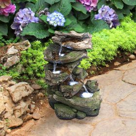 Mesquite Falls Illuminated Garden Fountain